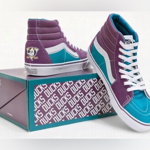 Vans Other - Purple and Teal High-Top Anaheim Ducks Vans Sneakers